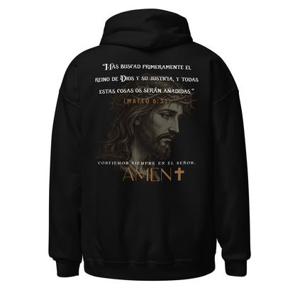 SUDADERA CON CAPUCHA DE MATEO 6:33