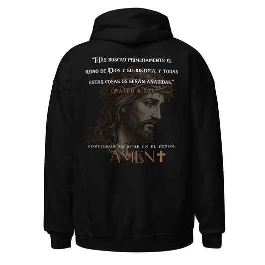 SUDADERA CON CAPUCHA DE MATEO 6:33